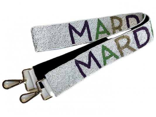 Mardi Gras Seed Bead Purse Strap