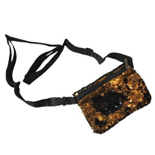 New Orleans Saints Black and Gold Reversible Sequin Fanny Pack