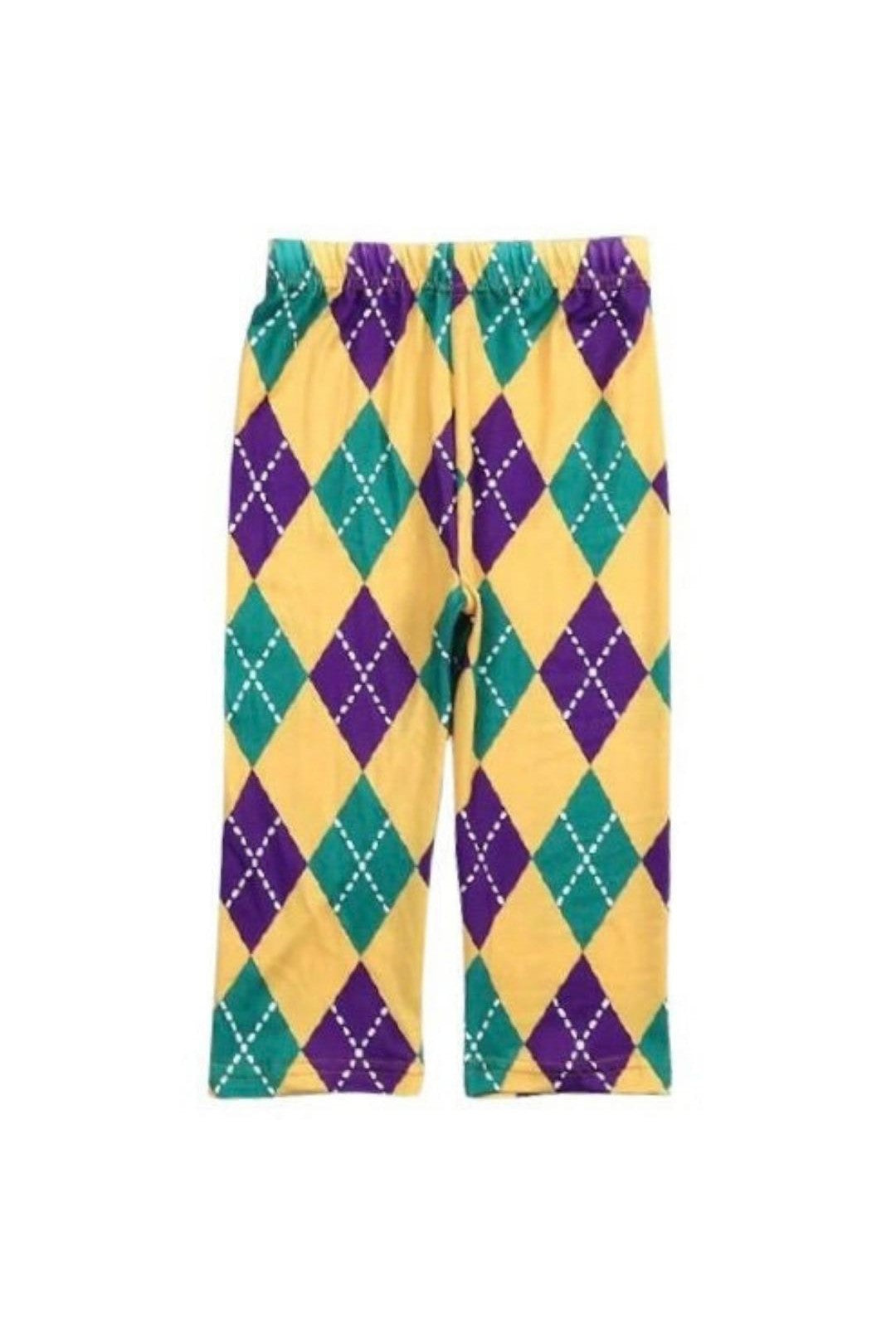 Mardi Gras Infant/Toddler Diamond Purple Green and Gold Pants