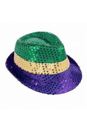 Mardi Gras Sequin Fedora Hat