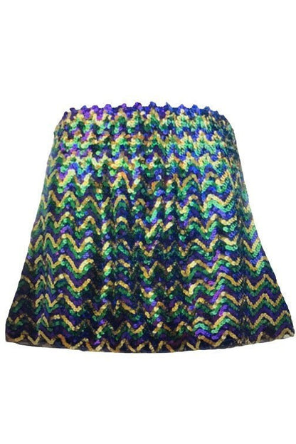 Mardi Gras Sequin Flair Skirt