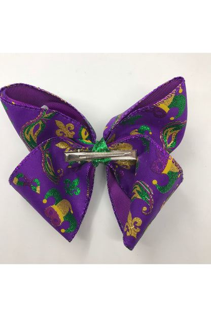 Mardi Gras Hair Bow