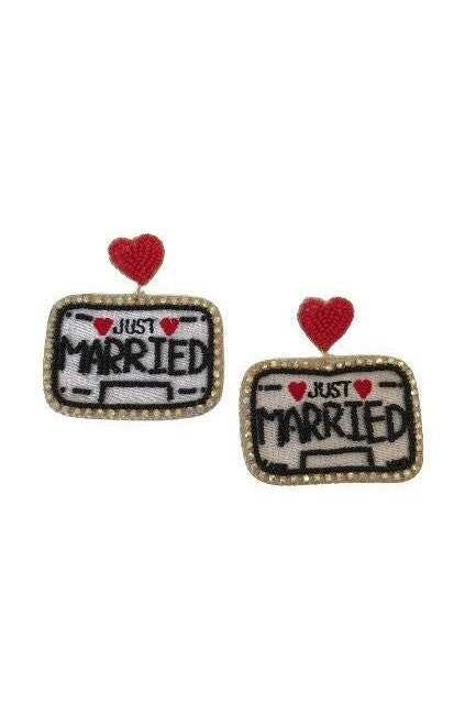 Just Married Earrings