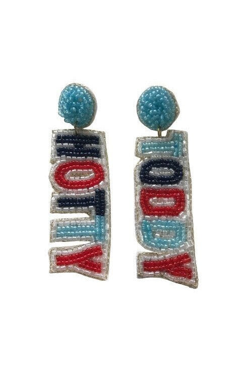 Beaded Hotty Toddy Earrings