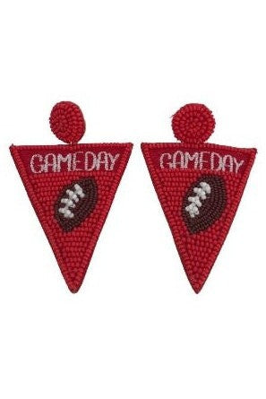 Game Day Pennant Beaded Earrings