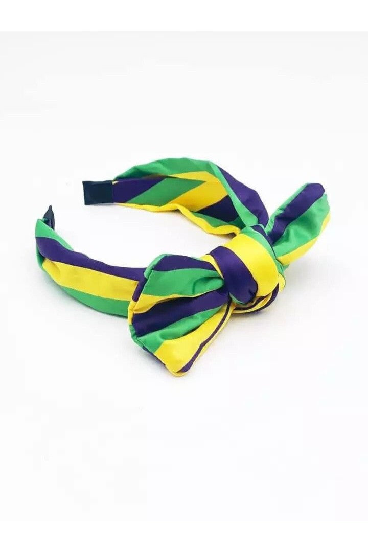 Mardi Gras Purple, Green and Gold Stripe Headband