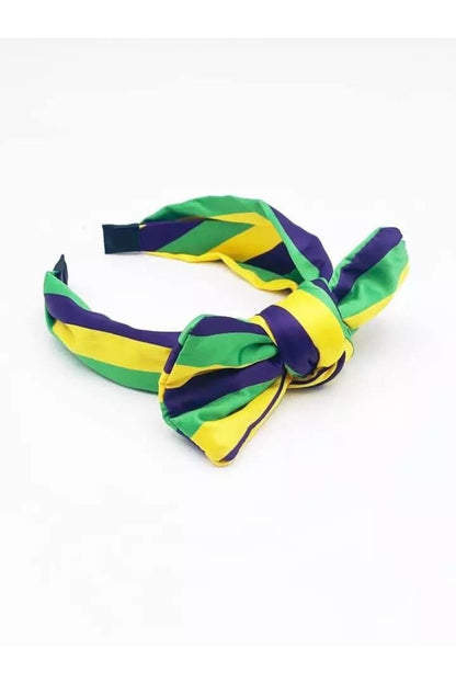 Mardi Gras Purple, Green and Gold Stripe Headband