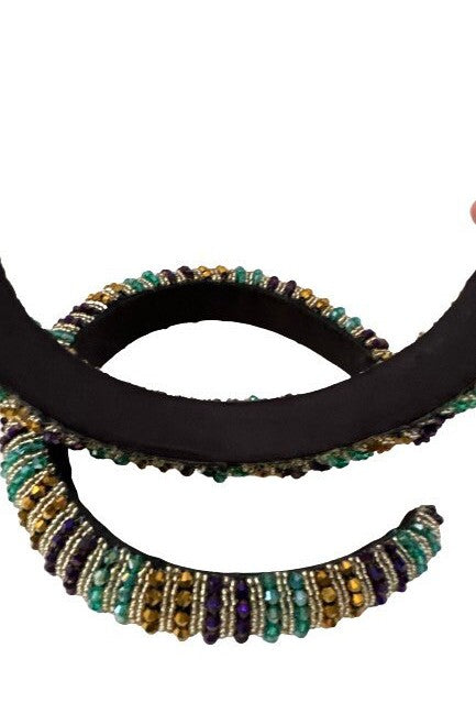 Mardi Gras Beaded Headband