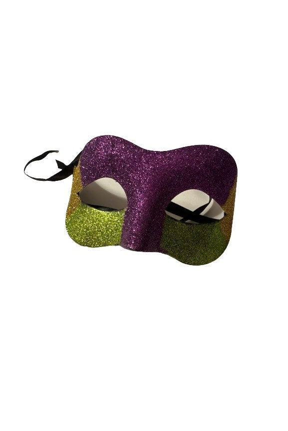 Mardi Gras Masquerade Ball Glitter Face Mask