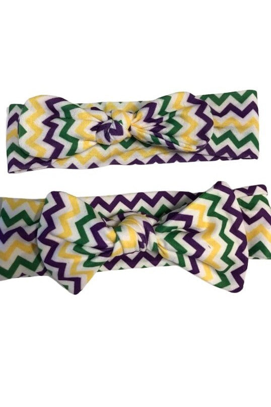 Mardi Gras Chevron Infant/Toddler Headband