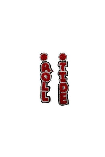 Beaded Roll Tide Earrings