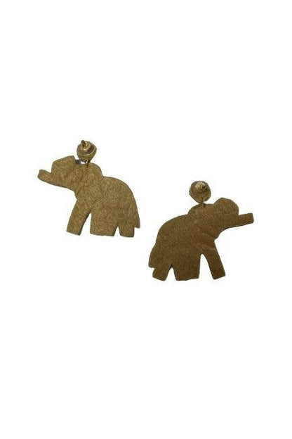 Beaded Elephant Earrings