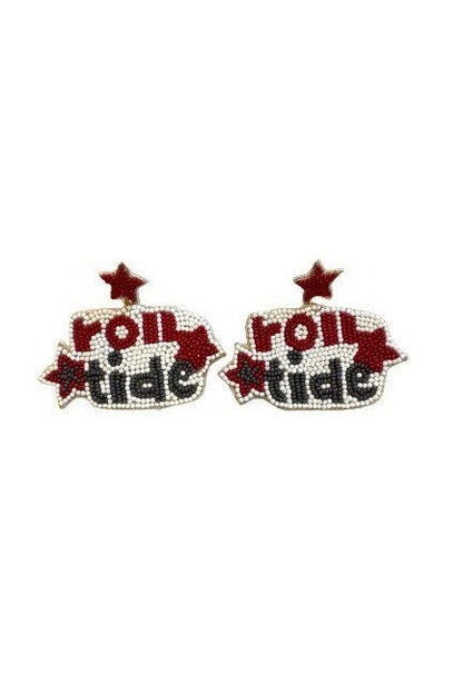 Beaded Roll Tide Earrings