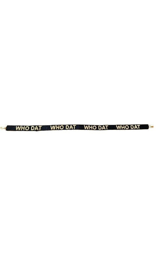 Who Dat Beaded Stadium Bag/Purse Strap