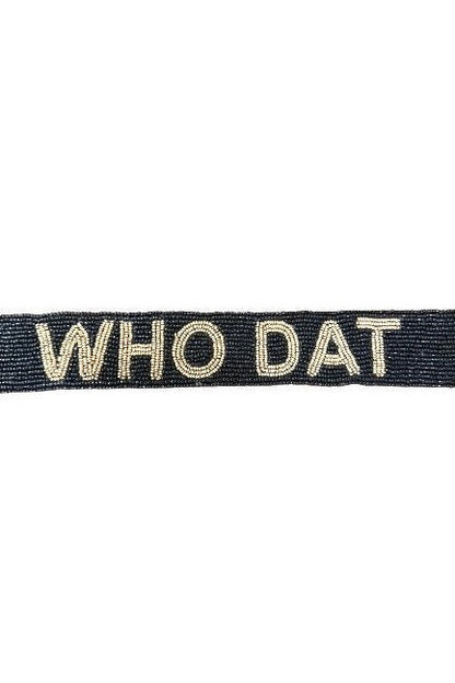 Who Dat Beaded Stadium Bag/Purse Strap