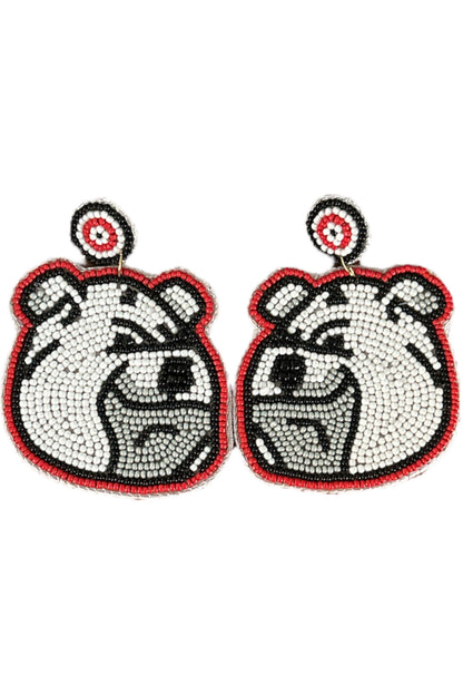 Beaded Georgia Bulldogs Earrings