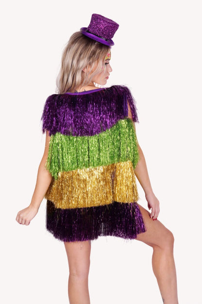 Mardi Gras Fringe Jacket/Vest