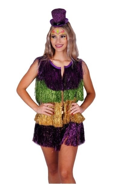 Mardi Gras Fringe Jacket/Vest